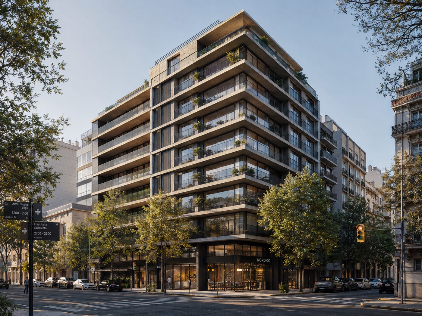 Nórdico, edificio moderno en Palermo